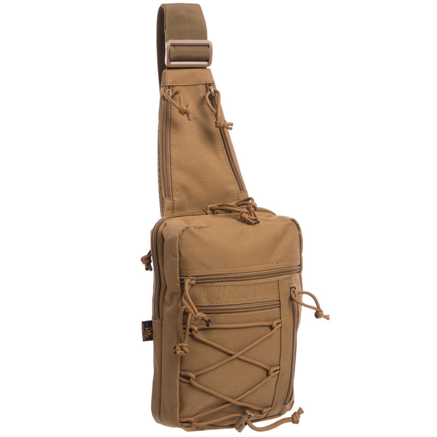 Тактический рюкзак с одной лямкой SILVER KNIGHT Сумка слинг Полиэстер Хаки (YQS-13) - изображение 1