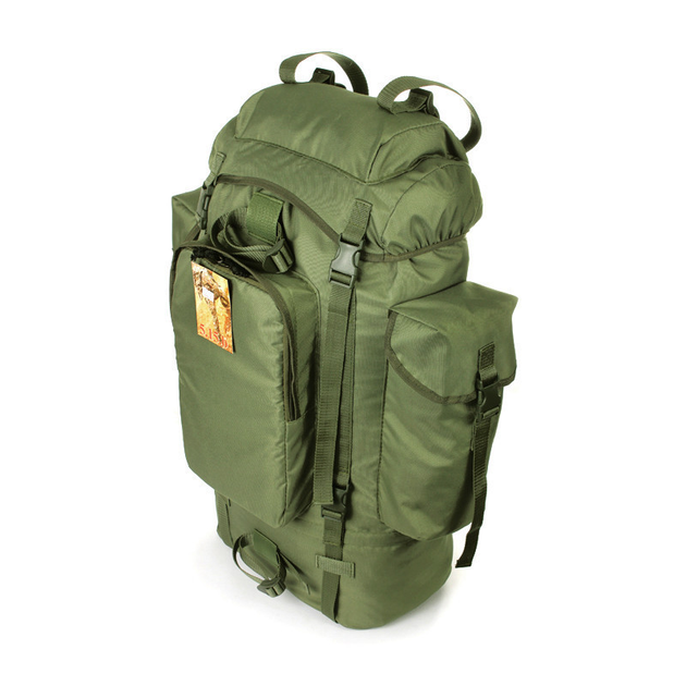 Тактичний туристичний рюкзак 75 літрів олива Кордура 900 ден. Армія риболовля туризм 155 SV - зображення 2