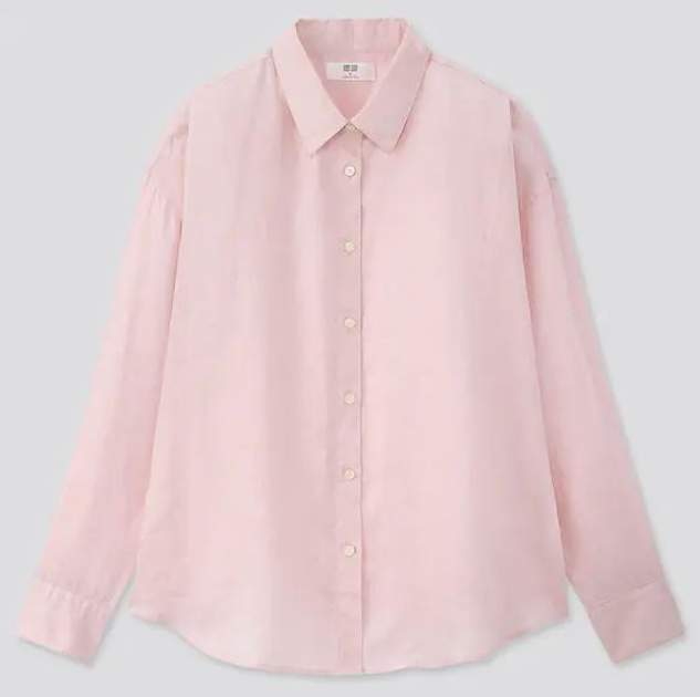 Сорочка Uniqlo лляная розмір XXL світло помаранчевий (424658) от ...