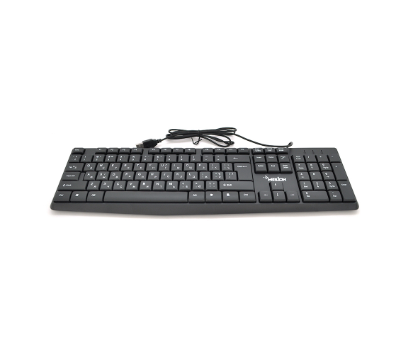 Клавиатура USB Merlion KB-ALFA, длина кабеля 135см, (Eng - Укр - Рус), (460х158х33 мм) Black, 104к, Q20 - Фото 1 Клавиатура USB Merlion KB-ALFA, длина кабеля 135см, (Eng - Укр - Рус), (460х158х33 мм) Black, 104к, Q20 - изображение 1