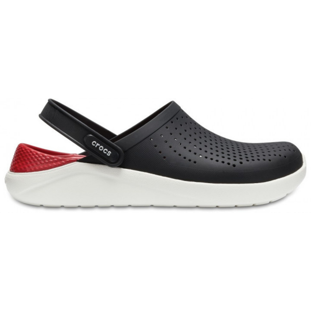Сабо Crocs Literide Clog 45 р 29.2-29.7 см Черные с красным и белым 204592-066-M12/W14 Black/White - изображение 3