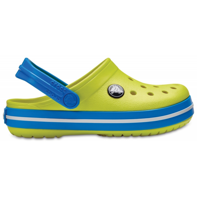 Сабо Crocs Crocband Kids Clog 33 р 20.1-20.8 см Детские Желто синие 204537-J2 Peony Tennis Ball Green/Ocean - изображение 3