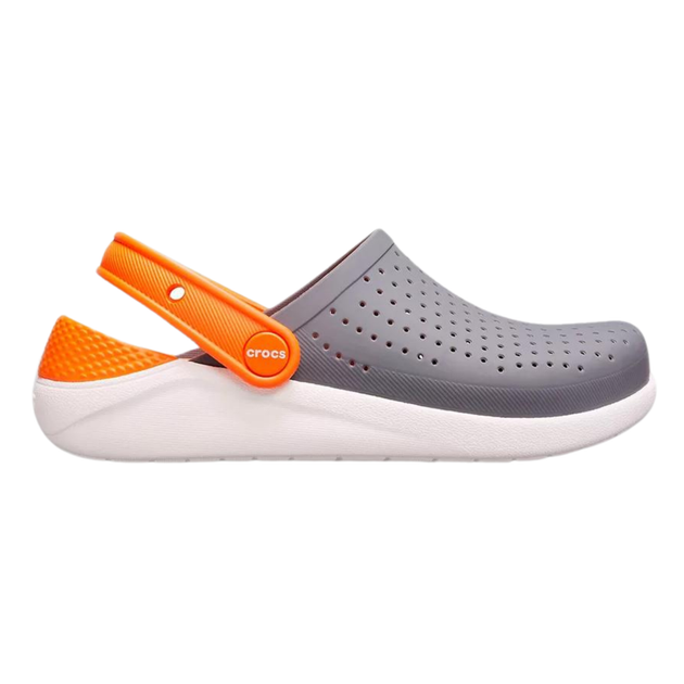 Сабо Crocs Literide Kids Clog 31-32 р 19.2-20.0 см Дитячі Темно сірі 205964-04O-J1 Bright Black/White - зображення 3