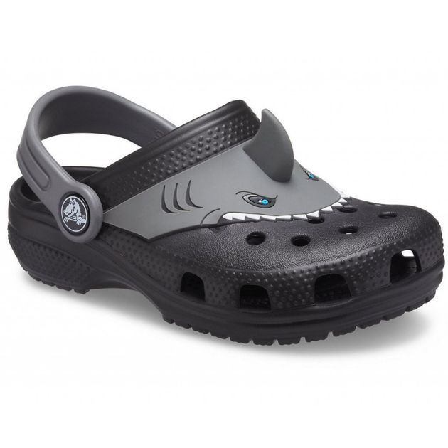 Сабо Crocs Classic I AM Shark Kids clog 33 р 20.1-21.8 см Дитячі Чорні з акулою 207072-001-J2 Black - зображення 2