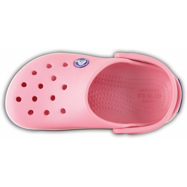 Сабо Crocs Crocband Kids Clog 31-32 р 19.2-20.0 см Детские розовые с пионом 204537-J1 Peony Pink/Stucco - изображение 4