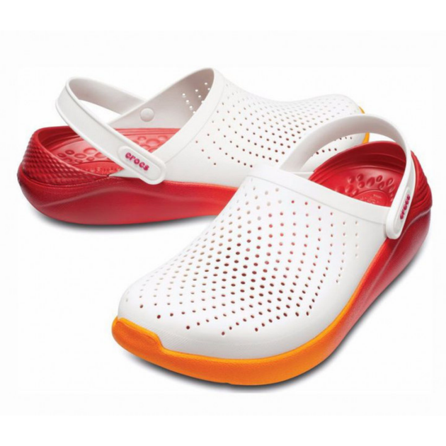 Сабо Crocs Literide Clog 43 р 27.7-28.2 см Белые с Оранжевым 204592-846-M10/W12 White/Orange - Фото 1 Сабо Crocs Literide Clog 43 р 27.7-28.2 см Белые с Оранжевым 204592-846-M10/W12 White/Orange - изображение 1