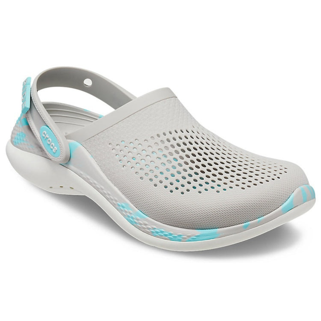 Сабо Crocs LiteRide 360 Clog 37 р 23.2-24 см Светло серые с принтом 206708-M5/W7 Pearl White/Multi - изображение 2