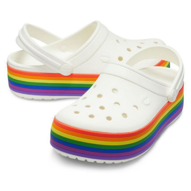 Crocs on sale rainbow clog