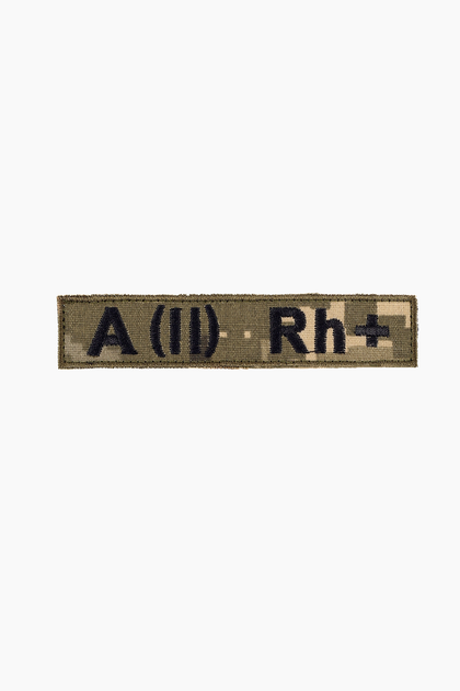 Шеврон А(ІI) Rh + на пікселі 12 х 2,5 см (2000989177494) - зображення 1