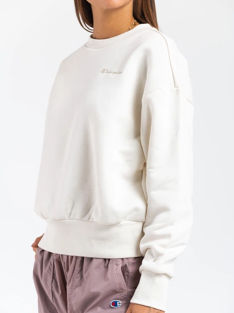 Bluza damska bez kaptura Champion 114742-WW034 XS Biała (8053305871440) - obraz 3