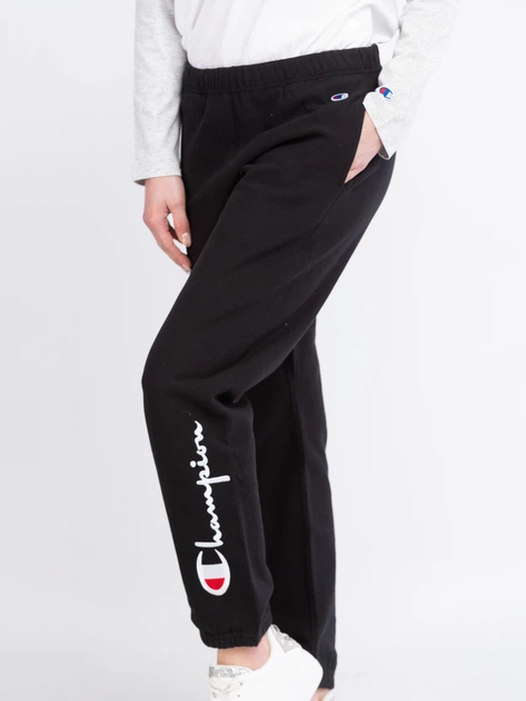 Spodnie dresowe damskie Champion 111578-KK001 XL Czarne (8056426113048) - obraz 3