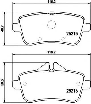 Гальмівні колодки дискові Brembo (P50100) - Фото 1 Гальмівні колодки дискові Brembo (P50100) - зображення 1