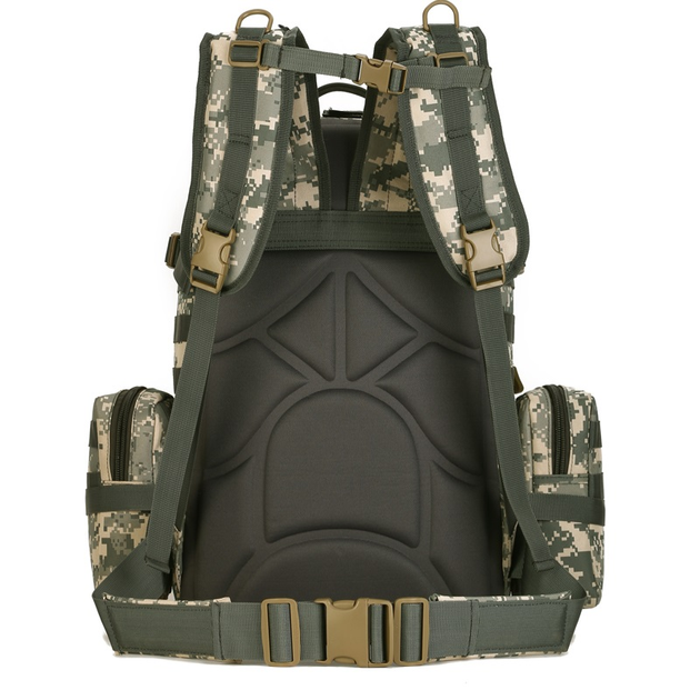 Рюкзак тактический военный Protector plus S409 50л штурмовой с системой Molle jungle digital камуфляж - изображение 2