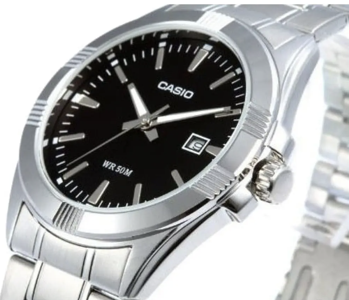 Наручные стильные часы Casio MTP-1308D-1AVDF Черные стальные - изображение 7