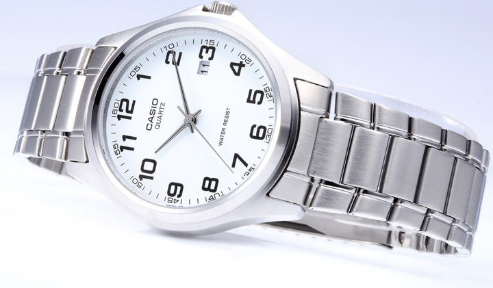 Наручные прочные часы Casio MTP-1183A-7BDF Серебристые/стальные с белым - изображение 3