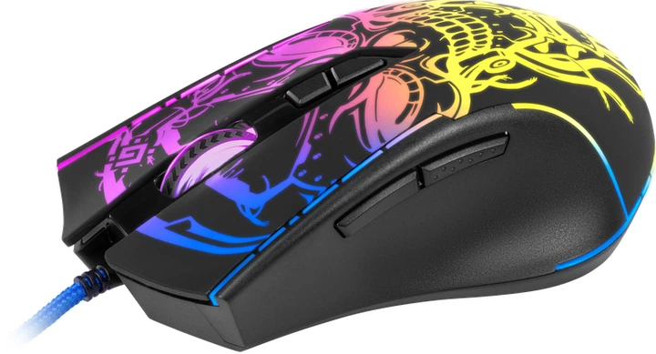 Mysz gamingowa przewodowa DEFENDER Bulletstorm GM-928 USB czarna (4714033529280) - obraz 4
