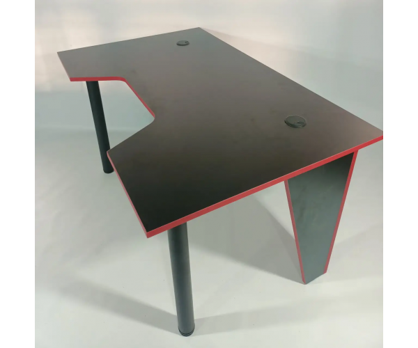 Стіл комп'ютерний геймерський ігровий DROM Square Black/Red - зображення 2