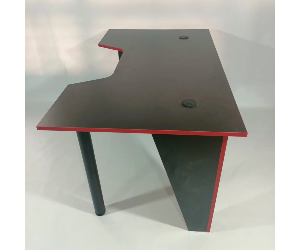 Стіл комп'ютерний геймерський ігровий DROM Square Black/Red - зображення 3