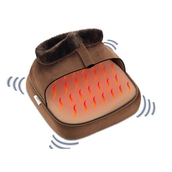 Електрична грілка з масажером для ніг 2в1 E-Warmer Massager Insoles Pad електрогрілка-масажер ступнів, подушка, що відстібається Коричневий - зображення 11