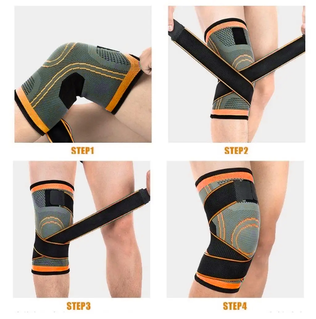 Наколінник спортивний бандаж колінного суглоба 2 ШТУКИ Sibote Knee Support WN-26O компресійний фіксатор на коліно Сірий з оранжевим - Фото 9 Наколінник спортивний бандаж колінного суглоба 2 ШТУКИ Sibote Knee Support WN-26O компресійний фіксатор на коліно Сірий з оранжевим - зображення 9