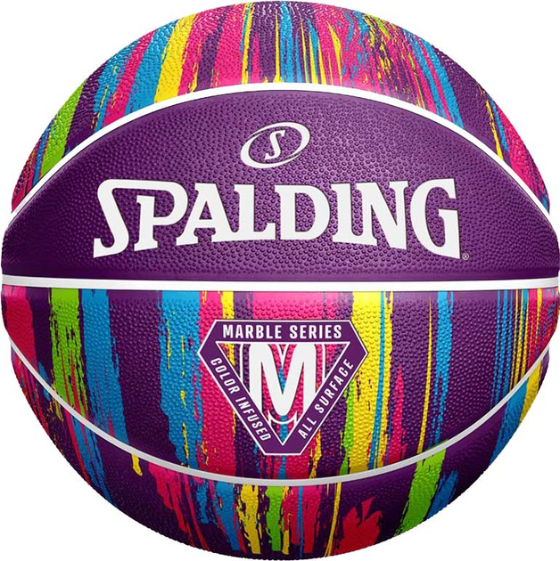 Мяч баскетбольный Spalding Marble Ball (84403Z) Уни 7 Фиолетовый ...