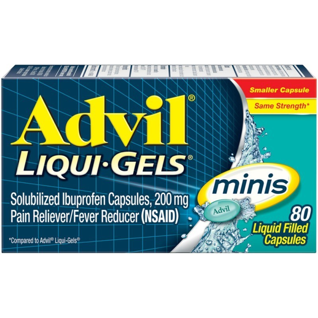 Болеутоляющее средство для снижения температуры, Advil, 80 капсул - изображение 1