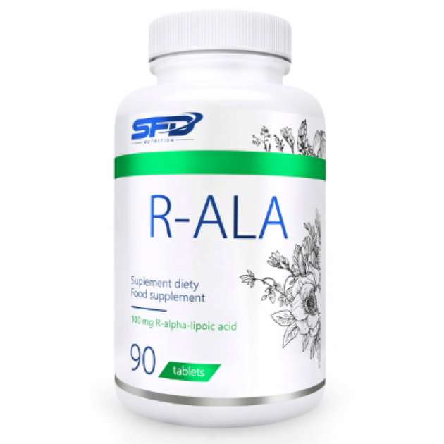Альфа-ліпоєва кислота SFD Nutrition R-ALA 90 таблеток - Фото 1 Альфа-ліпоєва кислота SFD Nutrition R-ALA 90 таблеток - зображення 1
