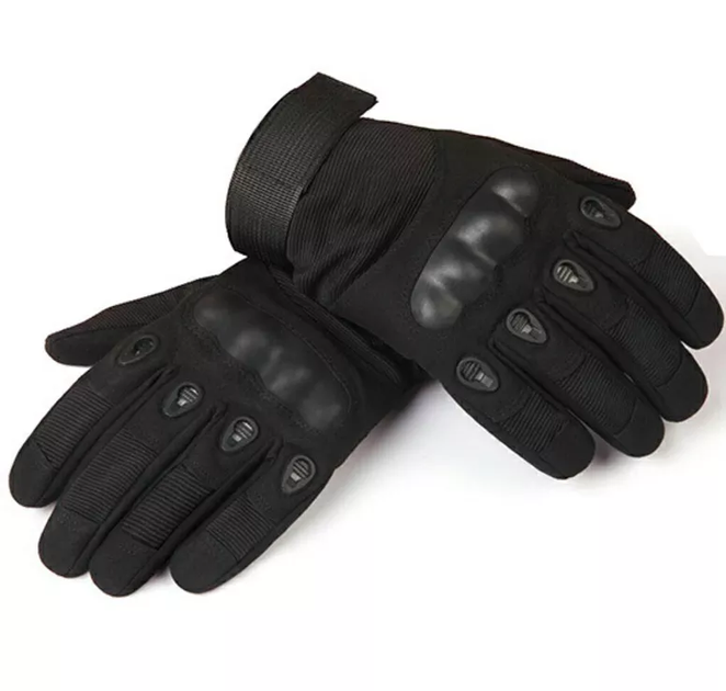 Тактические полнопалые перчатки Eagle ST-1 XL Чёрные с усиленным протектором - изображение 1