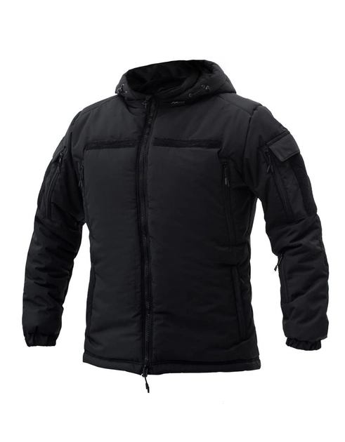 Куртка тактична зимова на блискавці з капюшоном M polk black - зображення 2