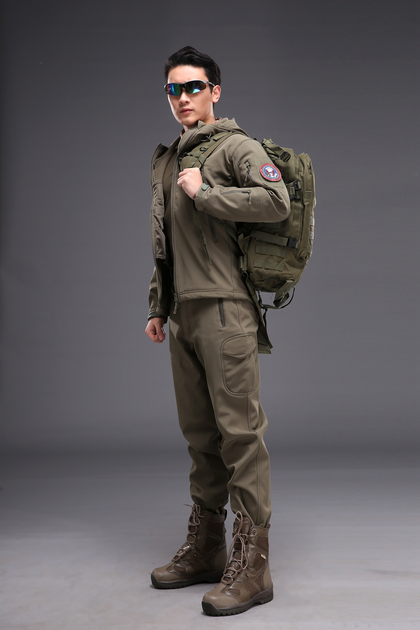 Тактична куртка / вітровка Pave Hawk Softshell olive S - зображення 2