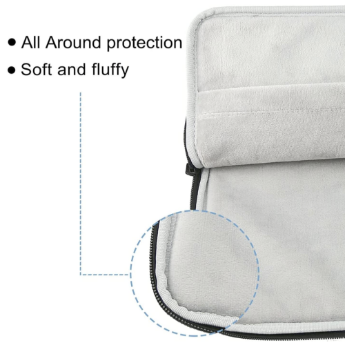 Чехол для ноутбука MOSISO Laptop Premium PU Leather Sleeve 13-14" Black - изображение 3