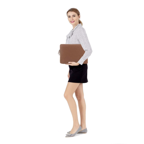 Чохол для ноутбука MOSISO Laptop Premium PU Leather Sleeve 16" Brown - зображення 5