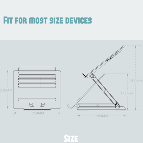 Подставка для ноутбука Pexcraft Laptop Stand Grey (P10) - Фото 6 Подставка для ноутбука Pexcraft Laptop Stand Grey (P10) - изображение 6
