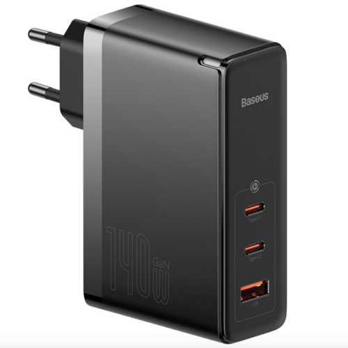 Мережевий зарядний пристрій Baseus GaN 5 Pro Fast Charger 2C + U 140 W Black (CCGAN140CE) - Фото 1 Мережевий зарядний пристрій Baseus GaN 5 Pro Fast Charger 2C + U 140 W Black (CCGAN140CE) - зображення 1