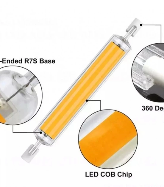 Лампа світлодіодна COB R7S 118мм 100 7,8W NW 360° AC230V - зображення 5