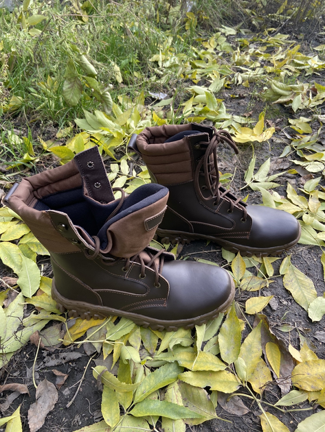 Берцы зимние облегченные, обувь для военных KROK BЗ1, 40 размер, коричневые, 01.40 - изображение 2