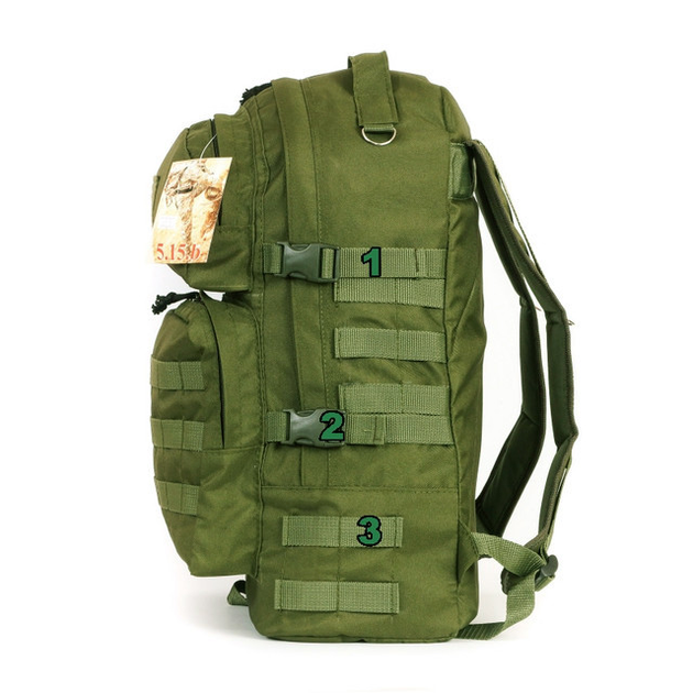 Походный тактический рюкзак на 40 литров олива - изображение 2