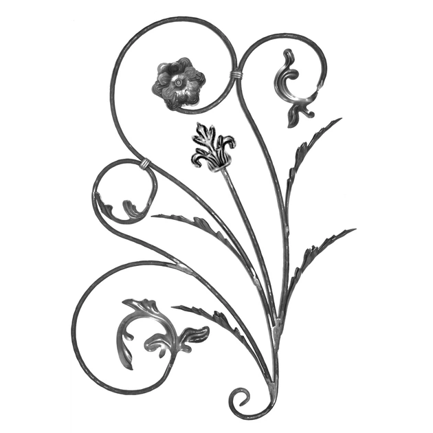 Кованая розетка Артдеко 880х610х12 кора левая (13.106) - Фото 1 Кованая розетка Артдеко 880х610х12 кора левая (13.106) - изображение 1