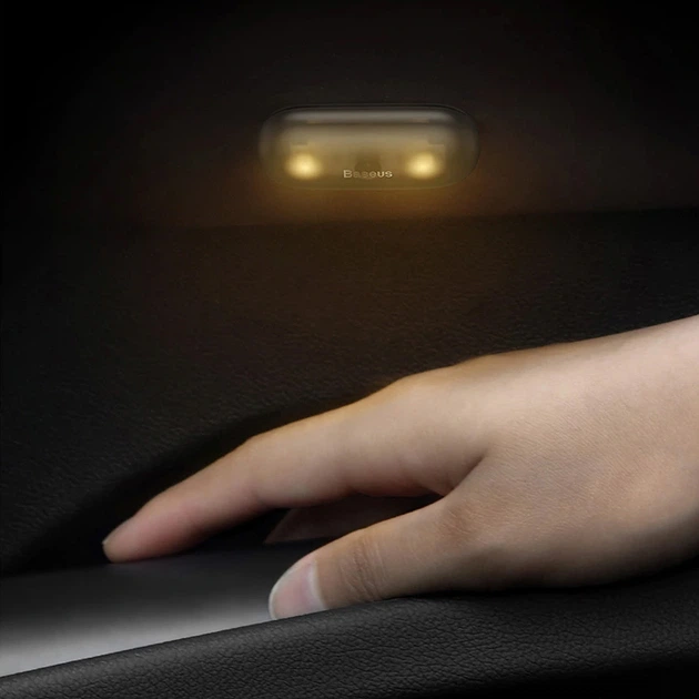 Лампа освітлення салону автомобіля 2шт Baseus Capsule Car Interior Lights Чорна (DGXW-01) - зображення 4