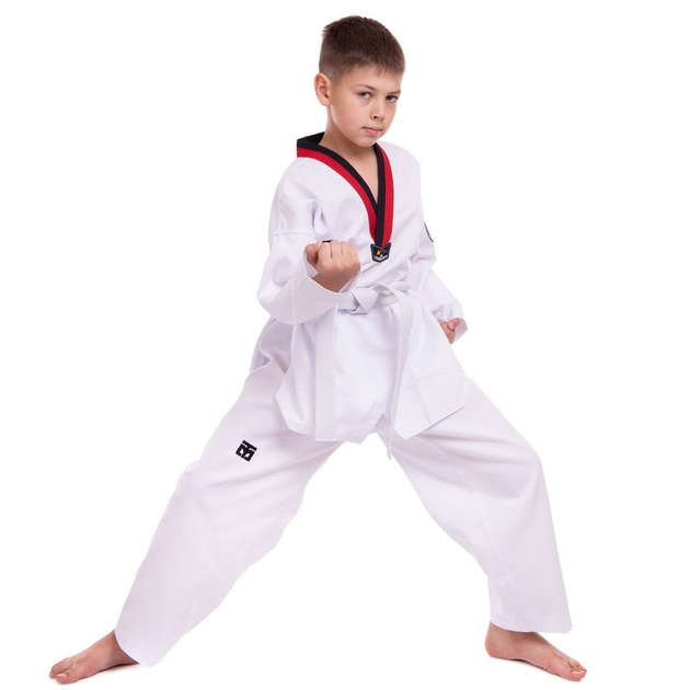 Кимоно для тхэквондо (добок) MOOTO 240г на м2 (Рост 110 см) CO-5630 ...