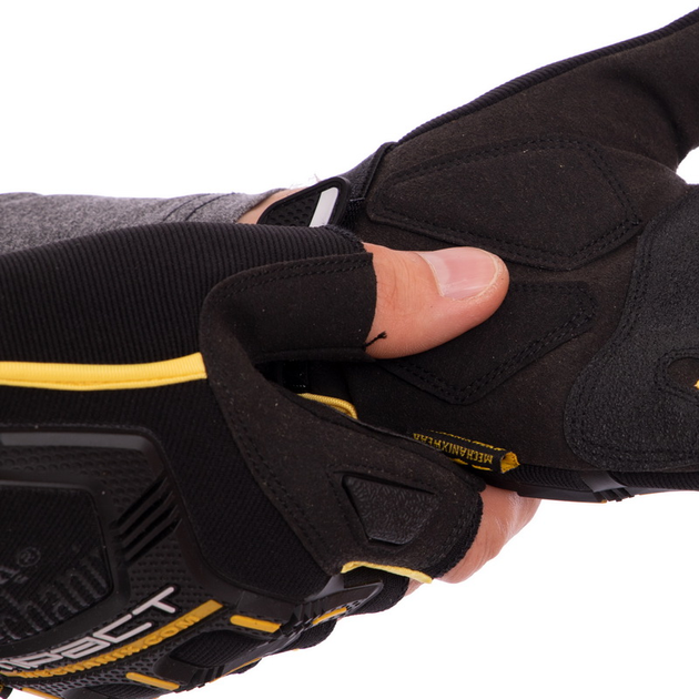 Тактичні рукавички для полювання та риболовлі MECHANIX Розмір XL чорно-жовті BC-5628 - зображення 2