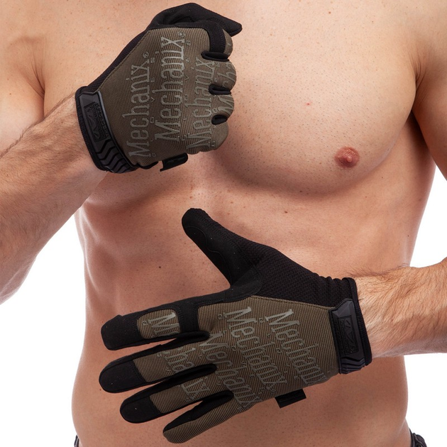 Тактичні рукавички з закритими пальцями MECHANIX оливкові Розмір XL BC-5623 - зображення 1
