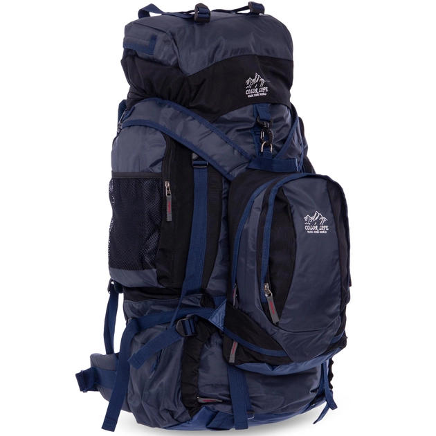 Туристический рюкзак-трансформер 2в1 V-95л COLOR LIFE blue-black 159 - изображение 1