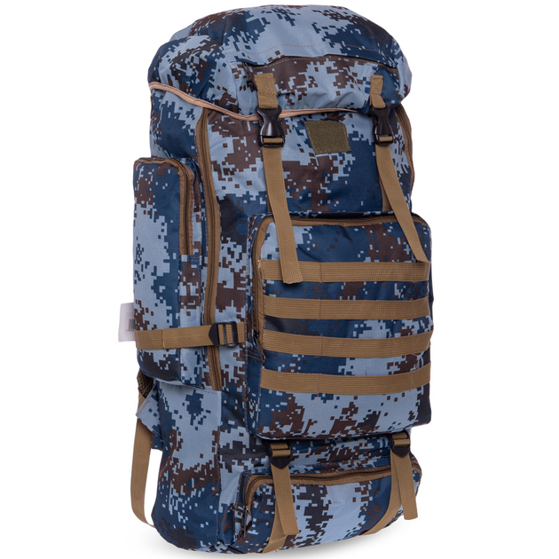 Тактический рюкзак военный рюкзак туристический бескаркасный RECORD V=50л синий пиксель TY-096 - изображение 1