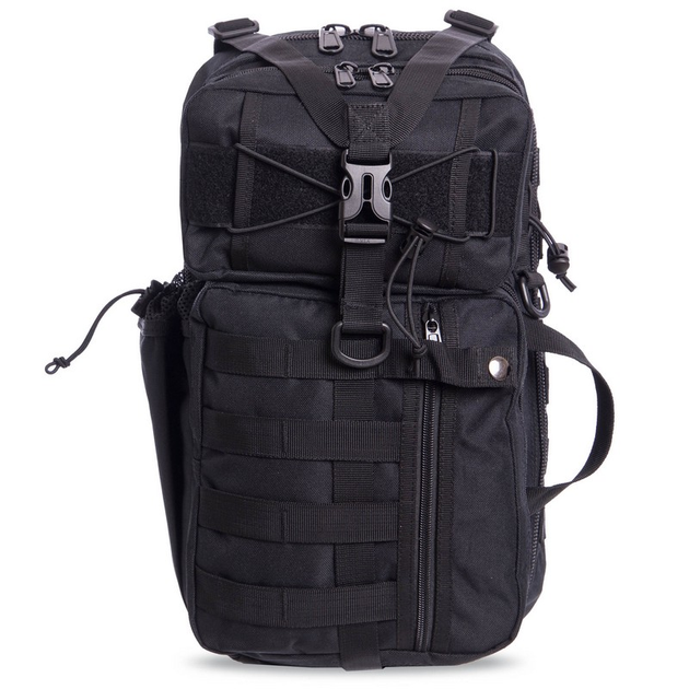 Рюкзак тактичний патрульний однолямочный SILVER KNIGHT 30 літрів black TY-5386 - зображення 2