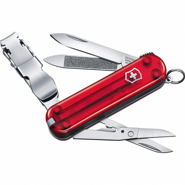 Нож Victorinox NailClip 580 Transparent Red (0.6463.T) - зображення 1