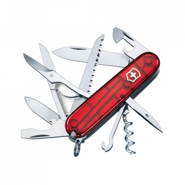 Нож Victorinox Huntsman Transparent Red Blister (1.3713.TB1) - изображение 1