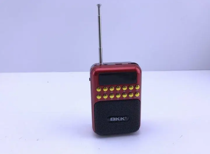 Радиоприёмник аккумуляторный BKK B872 принимает флешки USB и TF (съемный аккумулятор 18650) Красный - изображение 2