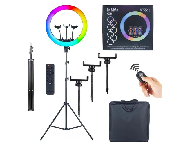 Студийная 360° светодиодная LED лампа со штативом XPRO LIVE LIGHT 45 см MJ 18 с сенсорным управлением и штативом в комплекте (6548_8511) - Фото 3 Студийная 360° светодиодная LED лампа со штативом XPRO LIVE LIGHT 45 см MJ 18 с сенсорным управлением и штативом в комплекте (6548_8511) - изображение 3