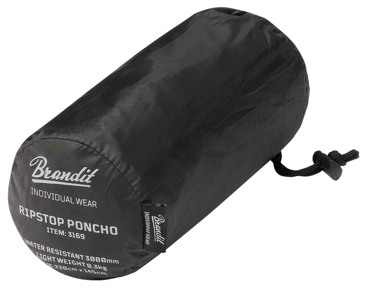 Дождевик Brandit Ripstop Poncho Black - изображение 2